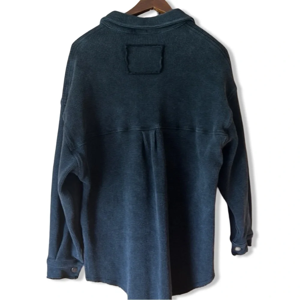 POL In My Cozy Era Ribbed Color-block Pockets Oversized Shacket Size Small - Picture 3 of 3